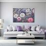 kwiatów na płótnie - kwiaty fioletowe bukiet barw obraz do sypialni