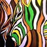 Barwy miłości 72 - zebra walentynki zwierzęta obraz