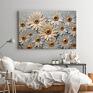 obraz na płótnie - kwiaty stokrotki margaretki bukiet łąka - 120x80 cm