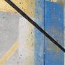 turkusowe obrazy obraz. Ze złotem 40x50cm malowane abstrakcja