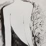 ART Krystyna Siwek do salonu obraz 50x70 cm wykonany ręcznie, 3233040 grafika czarno biała abstrakcja