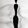 ART Krystyna Siwek abstrakcja do salonu obraz 50x70 cm wykonany ręcznie 3512707 nowoczesne obrazy grafika czarno biała