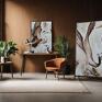 abstrakcja żurawie, obraz ręcznie malowany olejny 70x100 cm obrazy do salonu