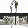 ART Krystyna Siwek obraz skandynawski 30x40 cm wykonana ręcznie, abstrakcja plakat czarno biały grafiki do salonu