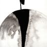 ART Krystyna Siwek Zestaw 3 grafik 50x70 cm wykonanych ręcznie, czarno biała, abstrakcja obraz skandynawski