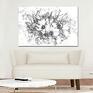 obrazy obraz na płótnie czarno biały magnolie 120x80 grafiki kwiaty