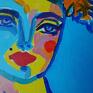 obraz olejny portret kobiety - obrazy na zamówienie malarstwo ekspresjonizmu