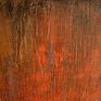 Rusty, obraz do salonu abstrakcja strukturalna na płótnie - dekoracje