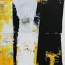 Obraz olejny - Czarny i żółty IV - duże obrazy nowoczesne malarstwo