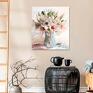 Obraz na płótnie Magnolie w wazonie 70x80 - kwiaty stylowe obrazy