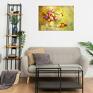 Obraz Koliber, kwiaty - wydruk na płótnie owoce