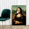 obraz Mona Lisa ze złotym balonem A2 42x59.4cm plakat ozdoba
