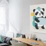 Vaku dsgn niesztampowe obraz na płótnie - zwierzę panda - 50x70 cm dziecięcy czapeczka