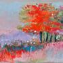 Paulina Lebida niesztampowe rysunek drzewa pastelami suchymi pastela