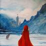 Pani Lodowego Zamku - czerwony kapturek pejzaż zimowy kobieta