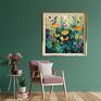 Annsayuri ART letnia kwietna - wydruk artystyczny 50x50 cm, zielona łąka plakat botaniczny
