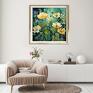 letnia - wydruk artystyczny 50x50 cm, zielona - plakat botaniczny obraz łąka kwietna