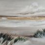 abstrakcja piaski, ręcznie malowany obraz akrylowy - dekoracja do domu na płótnie