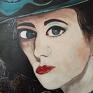 Ewa Mościszko obraz ręcznie malowany na płótnie, undercover portret