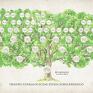 Drzewo genealogiczne/ rodzinne / obraz na płótnie 50x70 cm 4 pokolenia rocznica ślubu