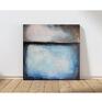 niebieskie akryl abstrakcja obraz akrylowy formatu 60/60 cm