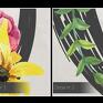 modny obraz na płótnie - poroże kwiaty - 120x80 cm łania
