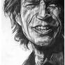 szare mick jagger - seria ikony (a3) rolling stones muzyk