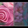 różowe kwiaty obraz na płótnie - bukiet kwiatów fiolet ogród - tajemniczy
