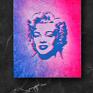 street art marilyn monroe - pop, efekt holo nowoczesny obraz