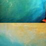AleksandraB ręcznie obraz głębia 11, abstrakcyjny malowany na płótnie