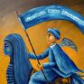 niebieskie anioł imur /6/, z cyklu jeźdźcy anty apokalipsy obraz malowany ręcznie