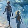 "Dzieci" obraz olejny ręcznie 50cm x - malowane morze oryginał