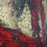 Krwawa Merry - Obraz na płótnie ręcznie malowany do salonu 90x90 cm wystrój