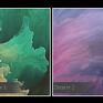 obraz na płótnie - kolorowe chmury abstrakcja - 120x80 cm (98601) - stylowe do salonu