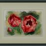 Wspomnienia minionej wiosny, 2 akwarele A4 - kwiaty tulipany