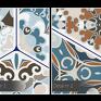 obraz na płótnie - heksagony marokański wzór - w kwadracie - 80x80 cm wzorzysty
