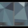 trójkąty obraz na płótnie - kryształ błękit - 120x80 cm