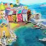 akrylowy " Liguria" Włochy - obraz morze