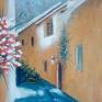 w Prowansji - prezent włoska uliczka obraz ręcznie malowany