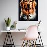 golden retrieven portret psa hipsterskiego - lolo - wydruk na płótnie zwierzęta