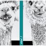 ludesign gallery rodzina wesołyxh alpak - nowoczesny obraz drukowany na płótnie 120x80cm zabawne zwierzęta