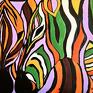 Barwy miłości 72 - zebra obraz walentynki