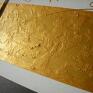 awangarda wenge gold - 130x70cm obraz ręcznie malowany - złoty