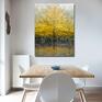 Obraz na płótnie Drzewo pełni 60x80 - na obrazie żółty