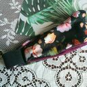Opaska damska wiosenna w kwiaty - uniwersalna handmade na gumce