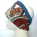 opaska damska wiosenna szeroka w kwiaty boho handmade sportowa