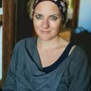 Opaska damska wiosenna w kwiaty - uniwersalna handmade na gumce