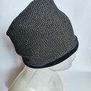 Szeroka opaska szaro granatowa ciepła na podszewce box 33