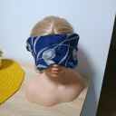 Jedwabno-wełniana opaska na oczy do spania i relaksu - zaciemniająca handmade