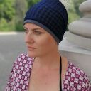opaska koronkowa granatowa boho szeroka